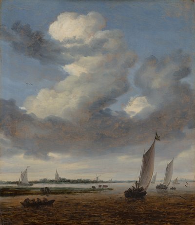 View of Beverwijk from the Wijkermeer by Salomon van Ruisdael or Ruysdael